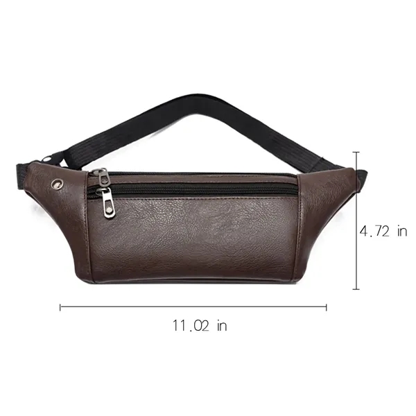 PU Leather Waist Bag Travel Cross body Waist Fanny Bum Pouch - PU Leather Waist Bag Travel Cross body Waist Fanny Bum Pouch - Image 1 of 5