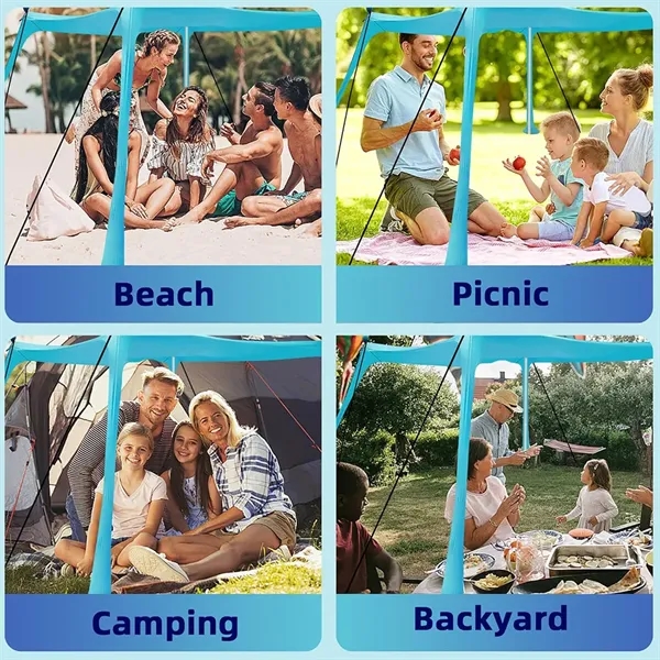 Beach Tent with 4 Sand Anchors - Beach Tent with 4 Sand Anchors - Image 1 of 2