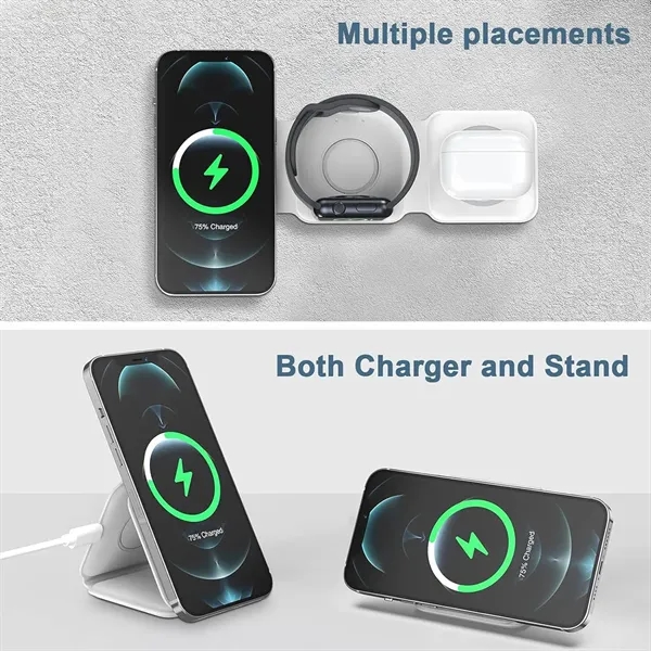3 In 1 Foldable Wireless Charger - 3 In 1 Foldable Wireless Charger - Image 3 of 5