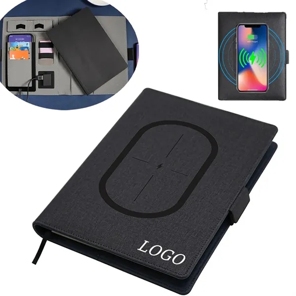 Wireless Charging Organizer With Notebook - Wireless Charging Organizer With Notebook - Image 0 of 5