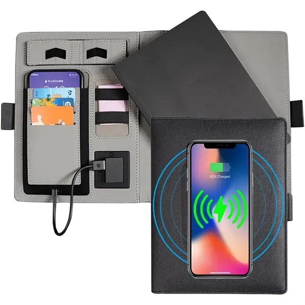 Wireless Charging Organizer With Notebook - Wireless Charging Organizer With Notebook - Image 4 of 5
