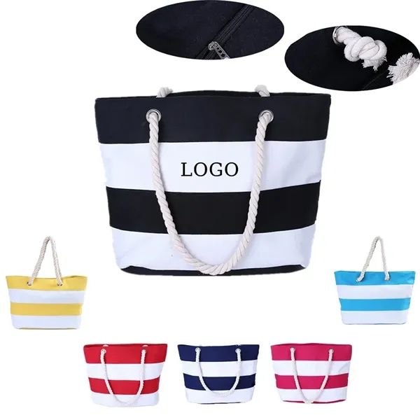 Striped Canvas Tote - Striped Canvas Tote - Image 0 of 4