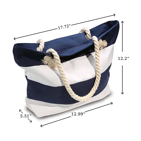 Striped Canvas Tote - Striped Canvas Tote - Image 1 of 4