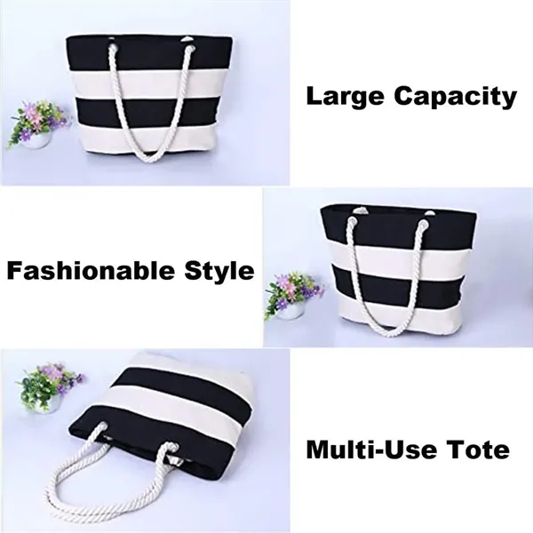 Striped Canvas Tote - Striped Canvas Tote - Image 2 of 4