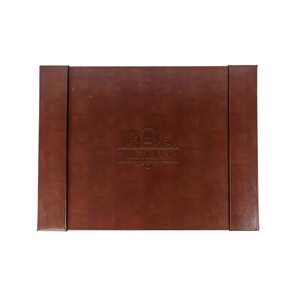 Authentic Bonded Tuxedo Leather Desk Pad With Side Rails - Authentic Bonded Tuxedo Leather Desk Pad With Side Rails - Image 0 of 2