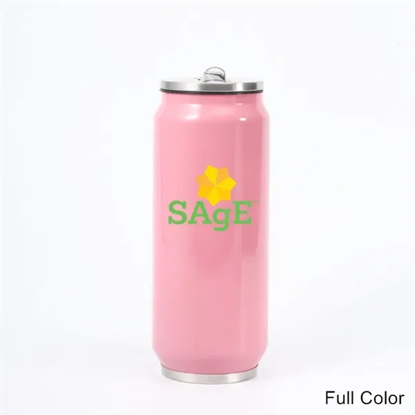 15 oz Stainless Steel Insulated Can Tumbler with Lid Straw - 15 oz Stainless Steel Insulated Can Tumbler with Lid Straw - Image 2 of 8