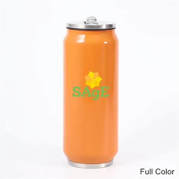 15 oz Stainless Steel Insulated Can Tumbler with Lid Straw - 15 oz Stainless Steel Insulated Can Tumbler with Lid Straw - Image 3 of 8