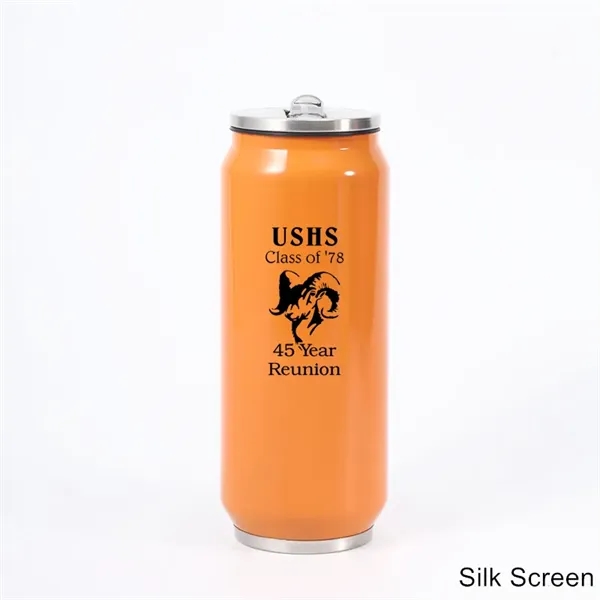 15 oz Stainless Steel Insulated Can Tumbler with Lid Straw - 15 oz Stainless Steel Insulated Can Tumbler with Lid Straw - Image 4 of 8