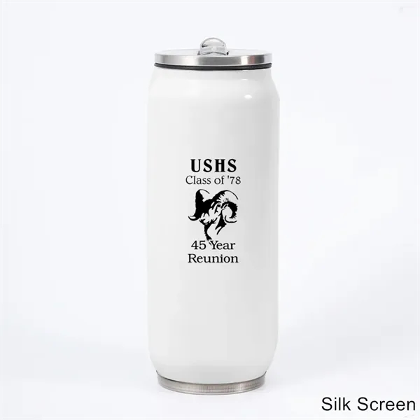 15 oz Stainless Steel Insulated Can Tumbler with Lid Straw - 15 oz Stainless Steel Insulated Can Tumbler with Lid Straw - Image 5 of 8