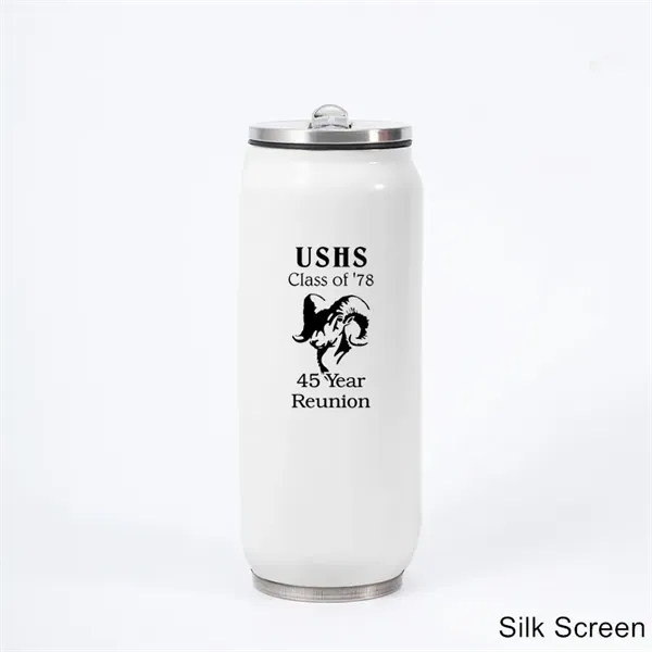 15 oz Stainless Steel Insulated Can Tumbler with Lid Straw - 15 oz Stainless Steel Insulated Can Tumbler with Lid Straw - Image 6 of 8