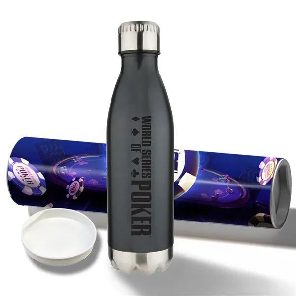 17 oz Stainless Steel Cola Bottle with Shipping Tube - 17 oz Stainless Steel Cola Bottle with Shipping Tube - Image 0 of 15