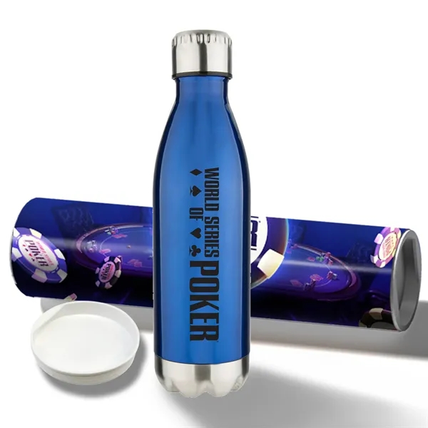17 oz Stainless Steel Cola Bottle with Shipping Tube - 17 oz Stainless Steel Cola Bottle with Shipping Tube - Image 1 of 15