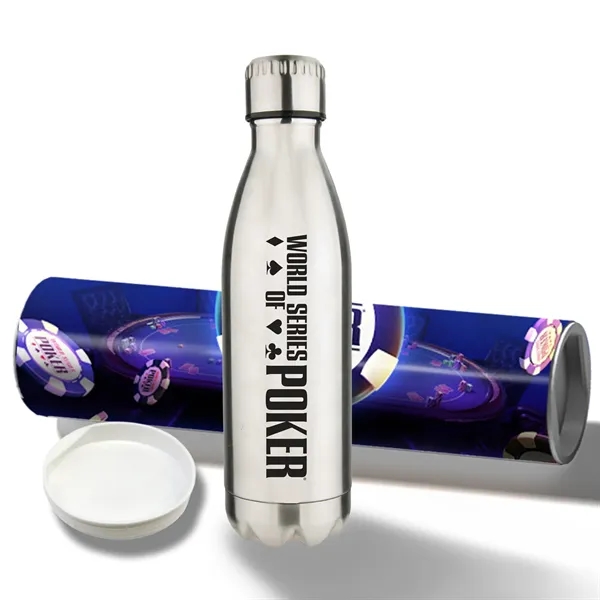 17 oz Stainless Steel Cola Bottle with Shipping Tube - 17 oz Stainless Steel Cola Bottle with Shipping Tube - Image 4 of 15
