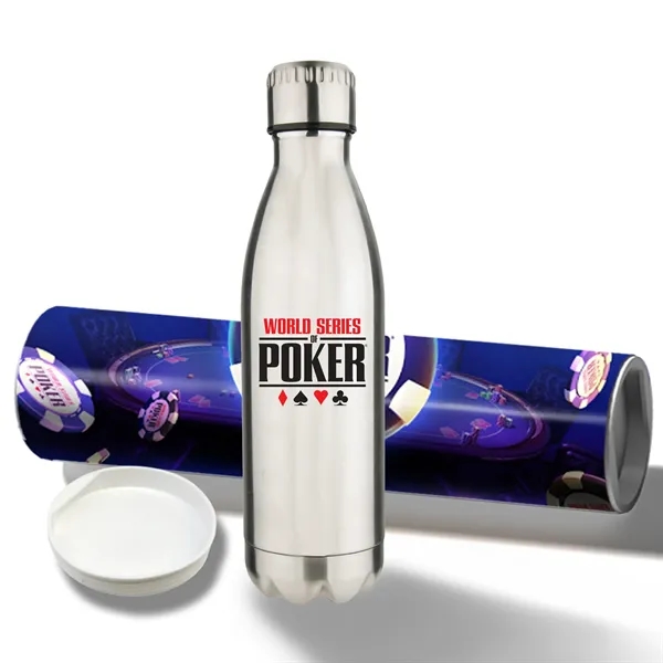 17 oz Stainless Steel Cola Bottle with Shipping Tube - 17 oz Stainless Steel Cola Bottle with Shipping Tube - Image 12 of 15