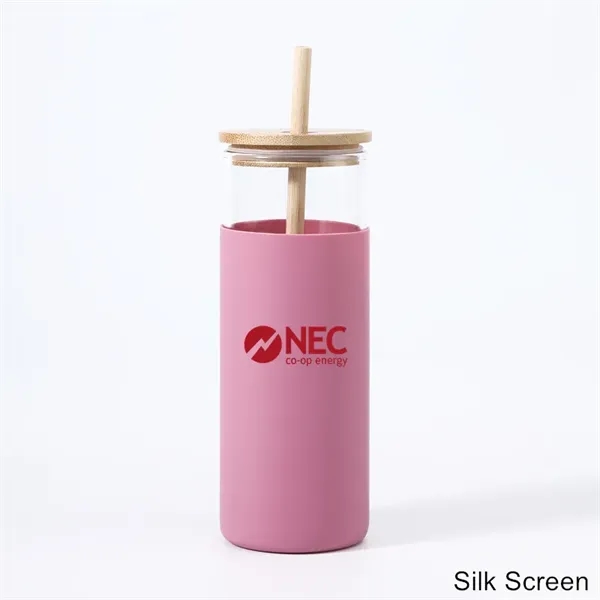 17 oz 20 oz Glass Drinking Cup with Wooden Lid and Straw - 17 oz 20 oz Glass Drinking Cup with Wooden Lid and Straw - Image 20 of 30