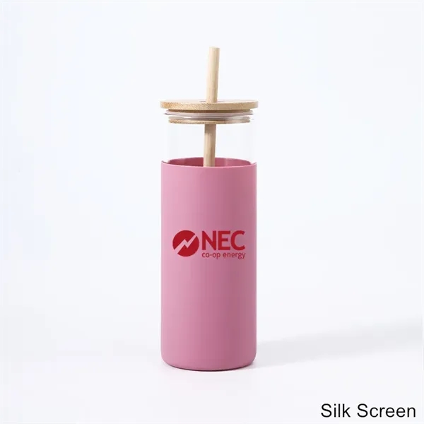 17 oz 20 oz Glass Drinking Cup with Wooden Lid and Straw - 17 oz 20 oz Glass Drinking Cup with Wooden Lid and Straw - Image 21 of 30
