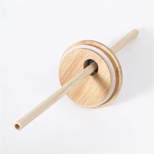 17 oz 20 oz Glass Drinking Cup with Wooden Lid and Straw - 17 oz 20 oz Glass Drinking Cup with Wooden Lid and Straw - Image 30 of 30