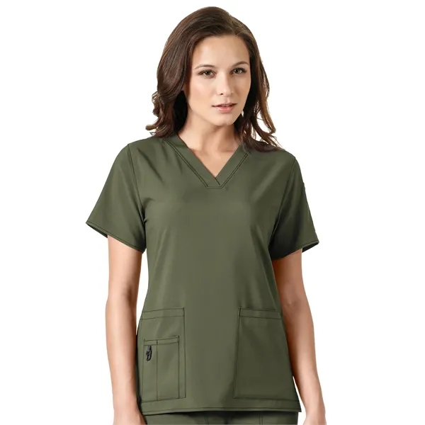 Carhartt Cross-Flex Women's V-Neck Media Top - Carhartt Cross-Flex Women's V-Neck Media Top - Image 15 of 16