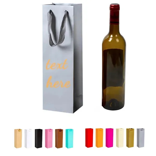 Reusable Kraft Paper Wine Gift Bags With Handles - Reusable Kraft Paper Wine Gift Bags With Handles - Image 0 of 3