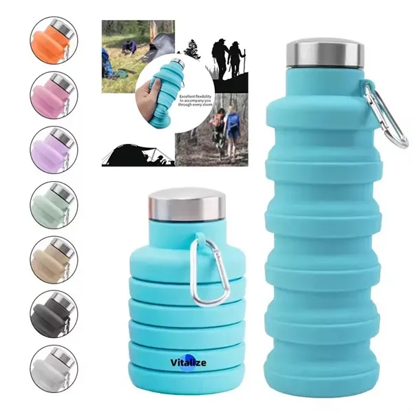 19 oz Collapsible Silicone Water Bottle - 19 oz Collapsible Silicone Water Bottle - Image 1 of 1