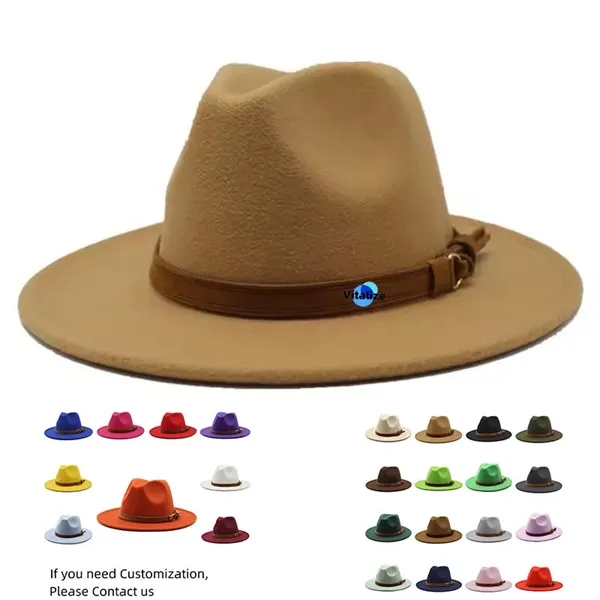 Classic Wide Brim Fedora Hat - Classic Wide Brim Fedora Hat - Image 1 of 1
