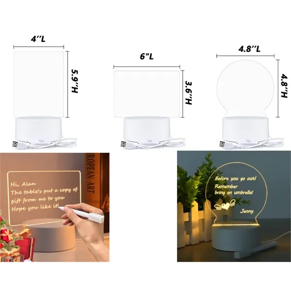 Acrylic Dry Erase Board Lamp Gift - Acrylic Dry Erase Board Lamp Gift - Image 0 of 4
