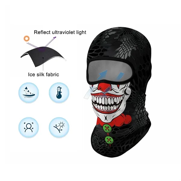 Polyester Ice Silk Riding Protective Cooling Mask Headgear - Polyester Ice Silk Riding Protective Cooling Mask Headgear - Image 3 of 4