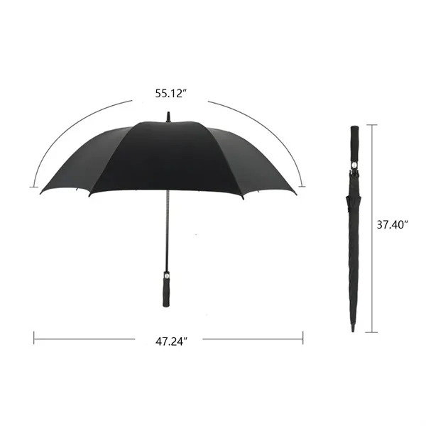 50 MOQ Straight Handle Oversize Windproof Golf Umbrella - 50 MOQ Straight Handle Oversize Windproof Golf Umbrella - Image 1 of 2