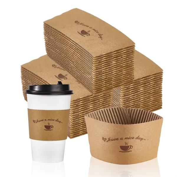 Disposable Coffee Cold Drink Paper Cup Sleeve - Disposable Coffee Cold Drink Paper Cup Sleeve - Image 3 of 3