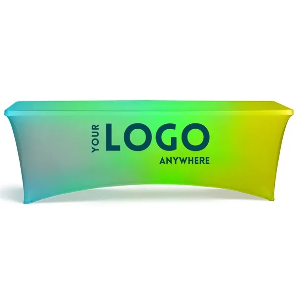 8' Fitted, 4-Sided Contour Stretch Table Cover - 8' Fitted, 4-Sided Contour Stretch Table Cover - Image 0 of 2