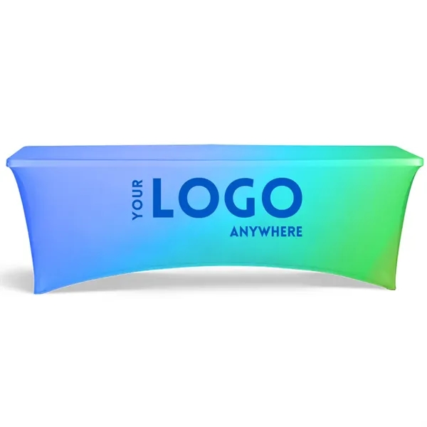 Zipper Back - 8' Fitted, 4 Sided Contour Stretch Table Cover - Zipper Back - 8' Fitted, 4 Sided Contour Stretch Table Cover - Image 0 of 3