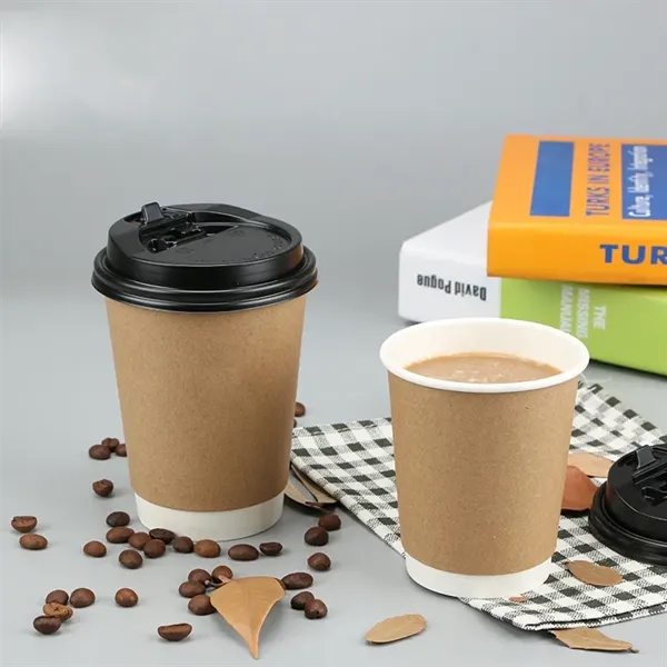Disposable Environmental Protection Paper Cup with Lid - Disposable Environmental Protection Paper Cup with Lid - Image 2 of 4