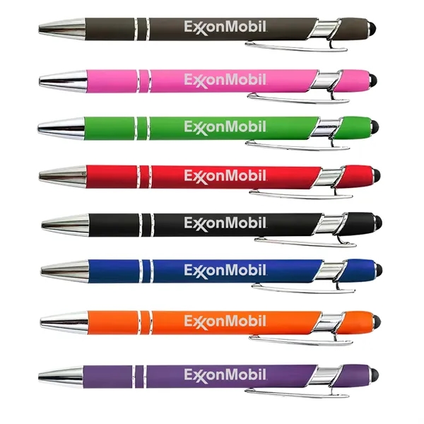Soft-Touch Aluminum Pen w/ Stylus - Soft-Touch Aluminum Pen w/ Stylus - Image 0 of 10