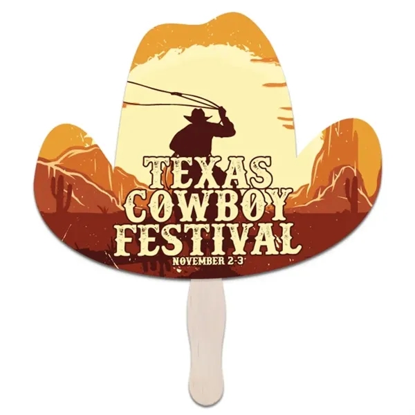 Cowboy Hat Hand Fans - Cowboy Hat Hand Fans - Image 2 of 2