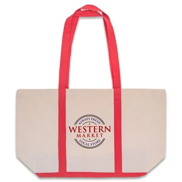 Custom Two Tone Cotton Canvas Tote Bags - Custom Two Tone Cotton Canvas Tote Bags - Image 4 of 4