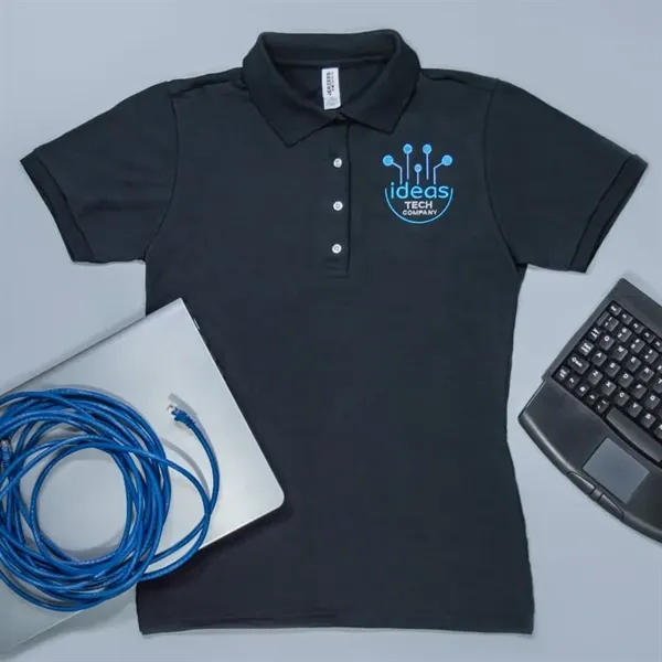 Custom Embroidered Ladies Jersey Polo With SpotShield™ - Custom Embroidered Ladies Jersey Polo With SpotShield™ - Image 16 of 16