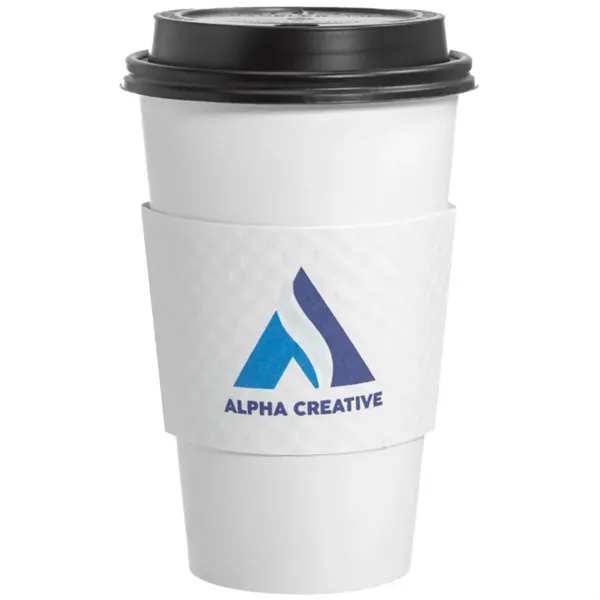 Custom Premium Embossed White Cup Sleeves - Custom Premium Embossed White Cup Sleeves - Image 0 of 1