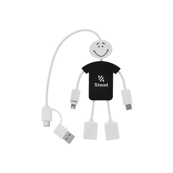 Techmate 3-In-1 Charging Cable & USB Hub 2.0 - Techmate 3-In-1 Charging Cable & USB Hub 2.0 - Image 1 of 8