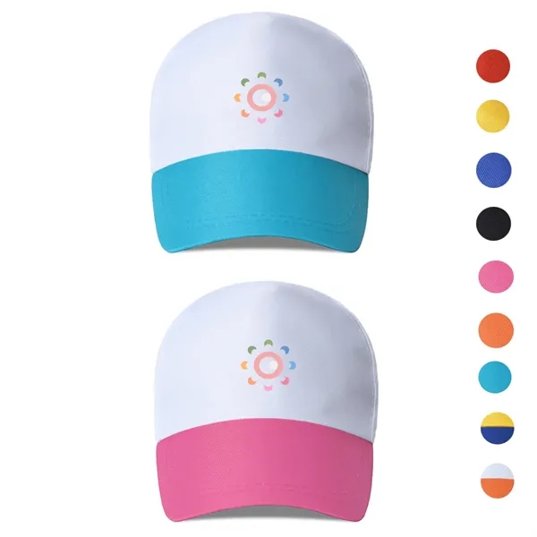Unisex Colored Two Tone Plain Baseball Cap - Unisex Colored Two Tone Plain Baseball Cap - Image 0 of 2
