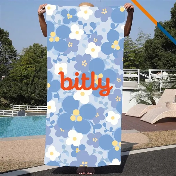 Suiy Sublimated Beach Towel - 60" x 30" - Suiy Sublimated Beach Towel - 60" x 30" - Image 1 of 3