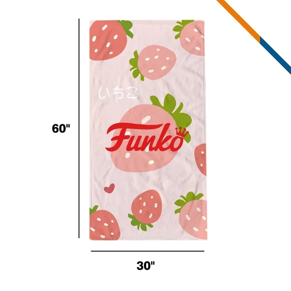 Suiy Sublimated Beach Towel - 60" x 30" - Suiy Sublimated Beach Towel - 60" x 30" - Image 2 of 3