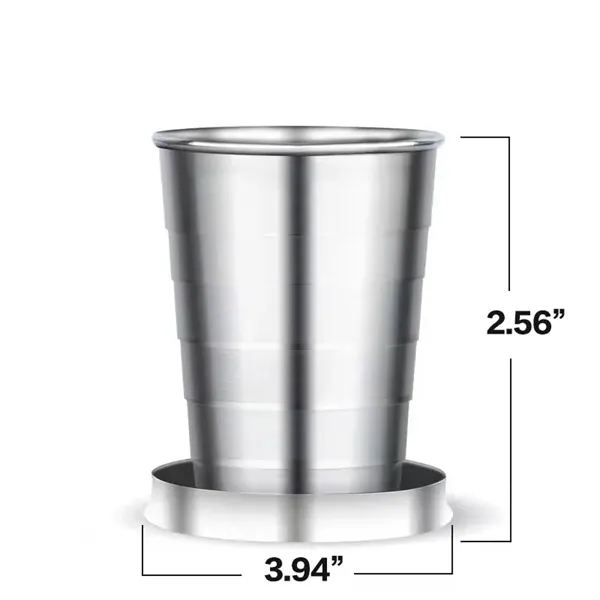 2.5oz Stainless Steel Folding Telescopic Water Cup - 2.5oz Stainless Steel Folding Telescopic Water Cup - Image 1 of 1
