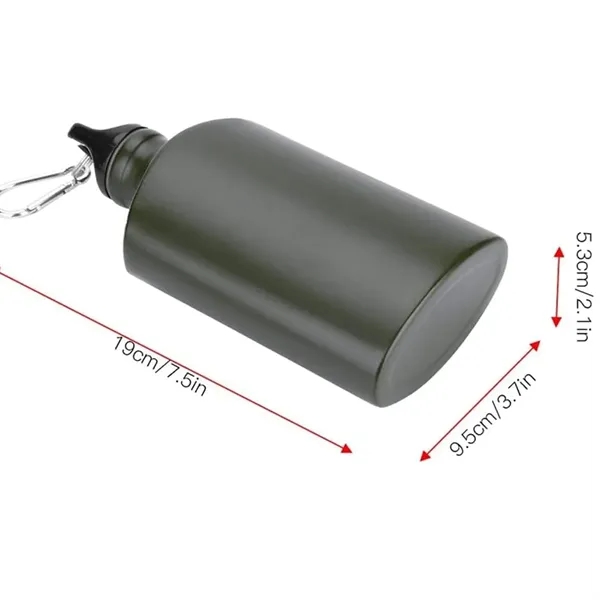 18oz Aluminium Portable Flat Water Bottle - 18oz Aluminium Portable Flat Water Bottle - Image 1 of 3