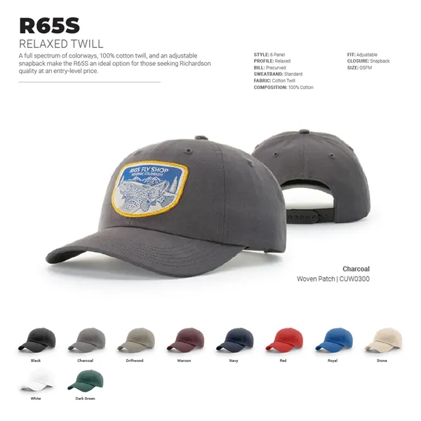 Richardson Relaxed Twill Snapback Hat w/ Embroidery - Richardson Relaxed Twill Snapback Hat w/ Embroidery - Image 1 of 11