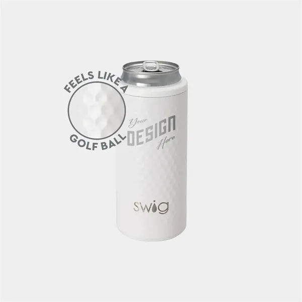 12 oz SWIG® Golf Slim Stainless Steel Insulated Can Cooler - 12 oz SWIG® Golf Slim Stainless Steel Insulated Can Cooler - Image 0 of 1