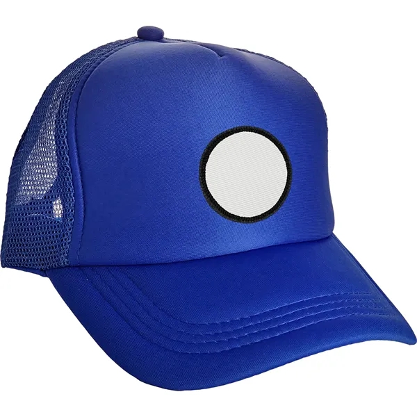 Colorful Foam Embroidered Emblem Trucker Hat - Colorful Foam Embroidered Emblem Trucker Hat - Image 6 of 12