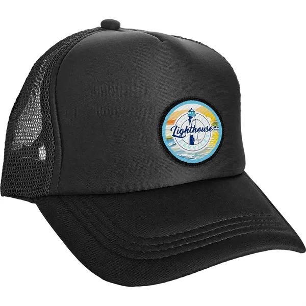 Colorful Foam Embroidered Emblem Trucker Hat - Colorful Foam Embroidered Emblem Trucker Hat - Image 8 of 12