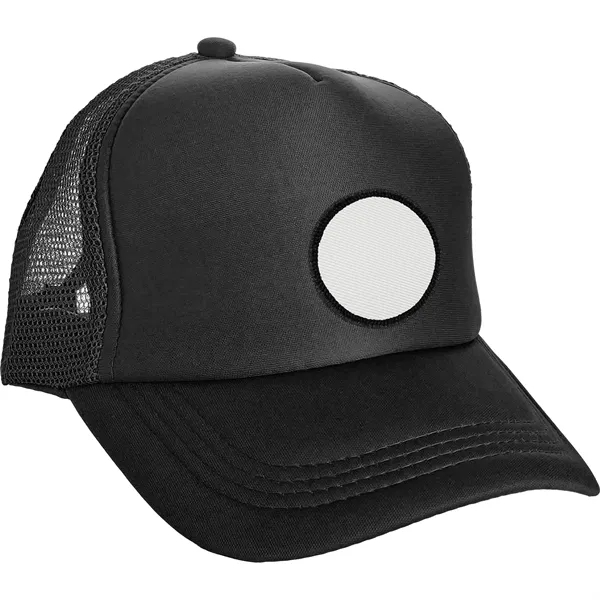 Colorful Foam Embroidered Emblem Trucker Hat - Colorful Foam Embroidered Emblem Trucker Hat - Image 9 of 12