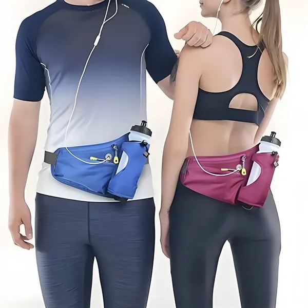 Running Waist Pack Hold Water Bottles Outdoor Sport Hiking - Running Waist Pack Hold Water Bottles Outdoor Sport Hiking - Image 4 of 4