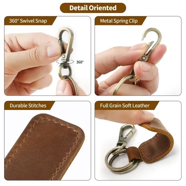 Leather Car Keychain - Leather Car Keychain - Image 1 of 7